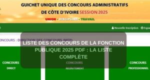 Liste des Concours de la Fonction Publique 2025 PDF : La Liste Complète Liste des Concours de la Fonction Publique 2025 PDF : La Liste Complète
