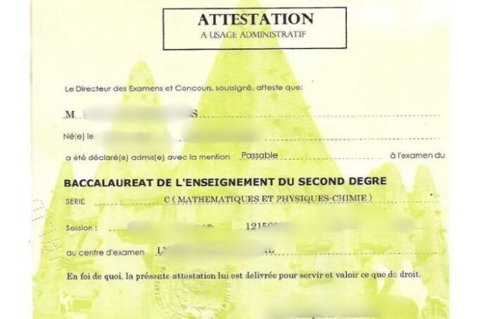 légaliser son bac en Côte d’Ivoire